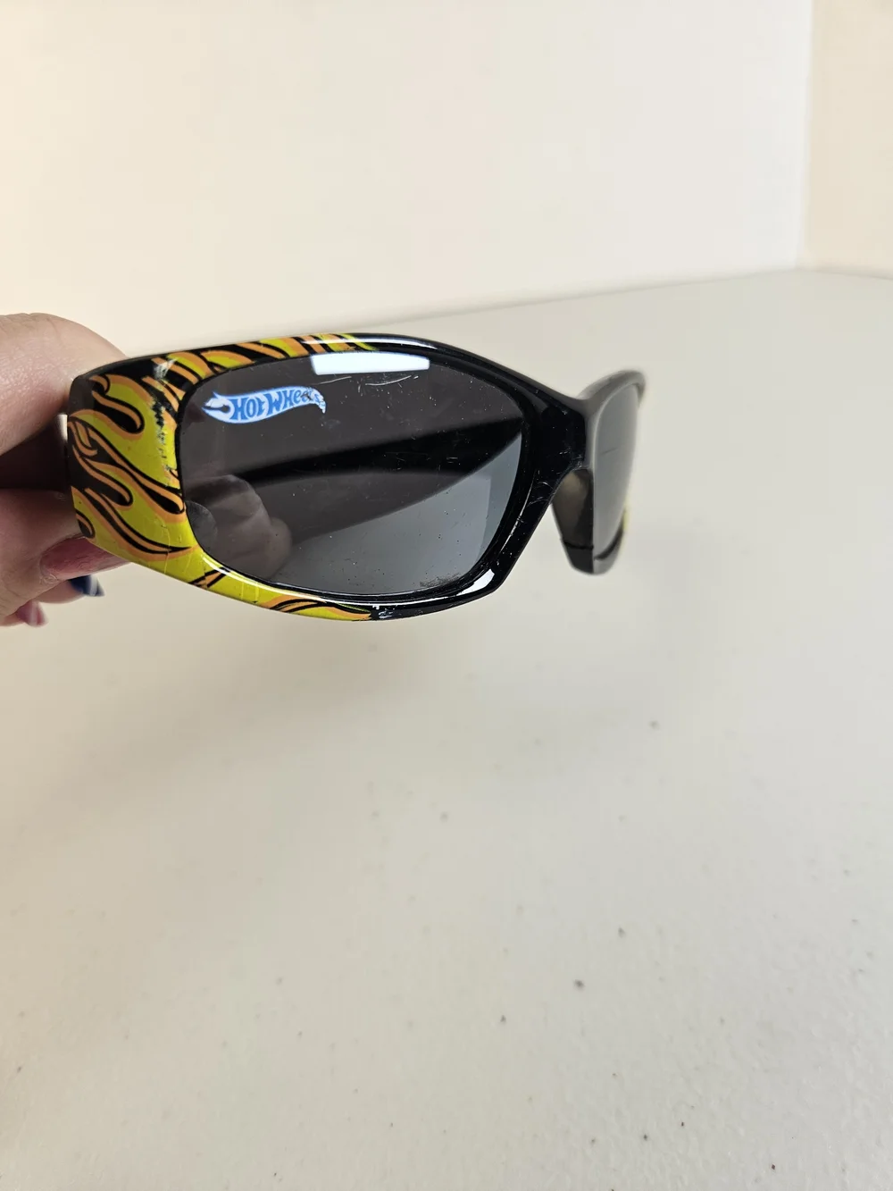 Hot Wheels Kids Black Sunglasses with Yellow Accent
